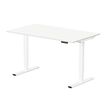 3760350285997-Bureau électrique VICTOR - L200x80cm - Pieds blancs - plateau blanc laqué--0