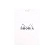 3037920112015-Rhodia - Bloc notes N°11 - A7 - 160 pages - petits carreaux - 80g - blanc-Avant-0