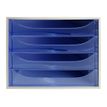 9002493423343-Exacompta Ecobox - Module de classement 4 tiroirs - gris/bleu glacé transparent-Avant-0
