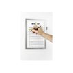 4005546407043-Durable Duraframe Note - Cadre d'affichage adhésif - A4 - argent - avec porte-stylo-Avant-2