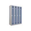 3219093104114-Vestiaire Industrie Propre - 4 portes - 180 x 120 x 50 cm - gris/beu-Angle gauche-0