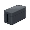 4005546994376-DURABLE CAVOLINE BOX S - boîtier range câbles - l246 x H116 x P128 mm - graphite-Angle droit-0