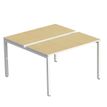 3660141254822-Bureau Bench 2 personnes EASYDESK - soit 2 plateaux L120xP80xH75 cm (L120 x P166) - Hêtre--0