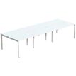 3660141254426-Bureau Bench 6 personnes EASYDESK - soit 6 plateaux L160xP60xH75 cm (L480 x P126) - Blanc--0