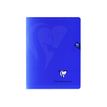 3329683227410-Clairefontaine Mimesys - Cahier polypro 17 x 22 cm - 96 pages - grands carreaux (Seyes) - bleu mar-Avant-0