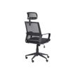 3760185020848-Fauteuil de bureau LIBERTY 02 - accoudoirs fixes - appui-tête réglable - noir-Arrière-2