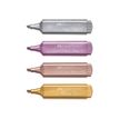 4005401546405-Faber-Castell TEXTLINER 46 Metallic - Pack de 4 surligneurs (rose perle, argent brillant, rubis br-Avant-0