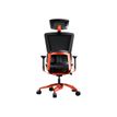 4710483770425-Fauteuil gamer ARGO - accoudoirs réglables - appui-tête intégré - noir/orange-Arrière-4