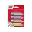 4005401546405-Faber-Castell TEXTLINER 46 Metallic - Pack de 4 surligneurs (rose perle, argent brillant, rubis br-Avant-2