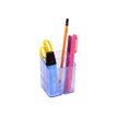 9002493099562-Exacompta Pen-Cube - Pot à crayons bleu translucide-Angle gauche-2