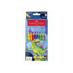 4005401109228-Faber-Castell Jumbo Grip - 10 crayons de couleur - dinosaure-Avant-0