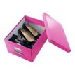 4002432398126-Leitz Click & Store - Boîte de rangement A4 - rose métallisé-Angle droit-2