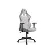 4710483775536-Fauteuil gamer ARMOR Elite - accoudoirs réglables - appui-tête intégré - blanc/gris-Angle gauche-1