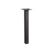 3483601093492-Pied carré pour retour de bureau CONNEXION - L4 x H71,5 x P4 - Anthracite-Angle droit-0