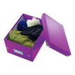 4002432103782-Leitz Click & Store - Boîte de rangement A5 - violet métallisé-Angle droit-1