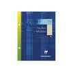 3329680134506-Clairefontaine - feuilles simples 17x22 cm - 100 pages - grands carreaux (Seyes) - perforées - ve-Avant-0