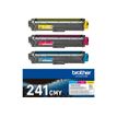 4977766812832-Brother TN241 - Pack de 3 - cyan, magenta, jaune - cartouche laser d'origine-Avant-0