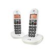 7322460055493-Doro PhoneEasy 100W Duo - téléphone sans fil + combiné supplémentaire - blanc-Avant-0