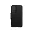 0840104296509-OtterBox Strada - porte folio en cuir pour Samsung Galaxy S22+ - noir-Arrière-1