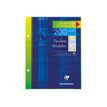 3329680135114-Clairefontaine - feuilles simples 17x22 cm - 200 pages - grands carreaux (Seyes) - perforées - co-Avant-0