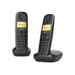 4250366851143-Gigaset A170 Duo - téléphone sans fil + combiné supplémentaire - noir-Angle droit-0