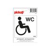 40312286-Pickup - Plaque de signalisation - 100 x 100 mm - autocollant - WC (handicapés)-Avant-0