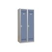 3219093114410-Vestiaire Industrie Salissante - 2 portes - 180 x 80 x 50 cm - gris/beu-Angle gauche-0