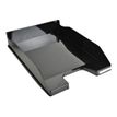 9002493014657-Exacompta COMBO Glossy - 6 Corbeilles à courrier noir-Angle gauche-1