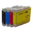 3700654296794-Cartouche compatible Brother LC985 - pack de 4 - noir, jaune, cyan, magenta - Switch -Angle gauche-0