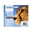 8715464633085-Epson T0715 Guépard - Pack de 4 - noir, cyan, magenta, jaune - cartouche d'encre originale-Avant-1