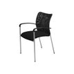 0404051443418-Lot de 4 chaises JULIA - avec accoudoirs - assise et dossier noir-Angle droit-1