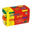 8000825464935-GIOTTO be-bè - pâte à modeler - 4 pots Jaune, Orange, Vert, Violet -100gr-Angle gauche-0