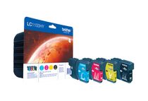 Brother LC1100XL - Pack de 4 - noir, cyan, magenta, jaune - cartouche d