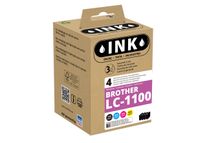 Cartouche compatible Brother LC1100 - pack de 4 - noir, cyan, magenta, jaune - ink