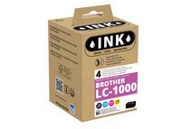 Cartouche compatible Brother LC1000 - pack de 4 - noir, cyan, magenta, jaune - ink