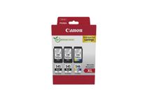 Canon PG-545XL/CL-546XL - Pack de 3 - noir x2, couleur (cyan, magenta, jaune) - cartouche d