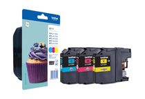 Brother LC123 - Pack de 3 - cyan, magenta, jaune - cartouche d