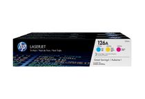 HP 126A - Pack de 3 - cyan, magenta, jaune - cartouche laser d