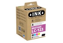 Cartouche compatible Brother LC123 - pack de 4 - noir, cyan, magenta, jaune - ink