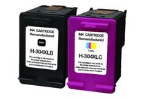 Cartouche compatible HP 304XL - pack de 2 - noir, cyan, magenta, jaune - Uprint