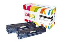 Cartouche laser compatible HP 85A - pack de 2 - noir - Owa K35354OW