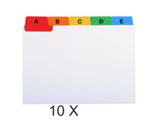 Exacompta - Pack de 20 intercalaires 20 positions alphabétiques - A4 Maxi -  couleurs assorties Pas Cher