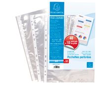 Lot de 100 pochettes perforées A4 - Plastique - Cultura - Pochettes  Plastiques - Protection document