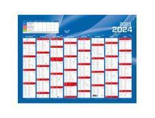 Quo vadis calendrier de banque bleu, 430 x 335 mm, 2024