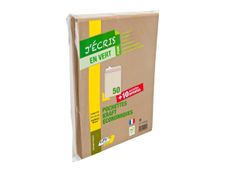 Pack de 50 Enveloppes Kraft pour format B5 - 25 x 18 cm - La