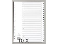 Exacompta - Pack de 20 intercalaires 20 positions alphabétiques - A4 Maxi -  couleurs assorties Pas Cher