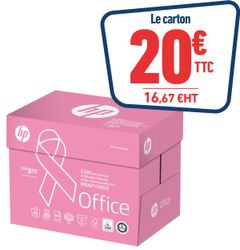 CARTON DE 5 RAMETTES DE 500 FEUILLES HP OFFICE PINK