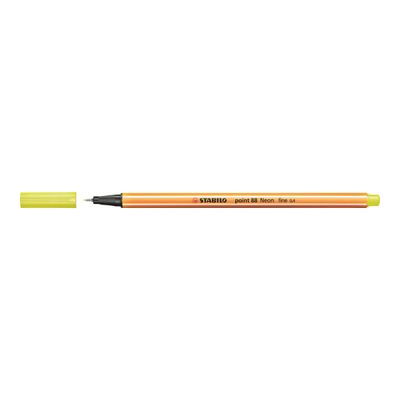 4006381438544-STABILO Point 88 - Feutre fin - 0.4 mm - jaune fluo-Angle gauche-1