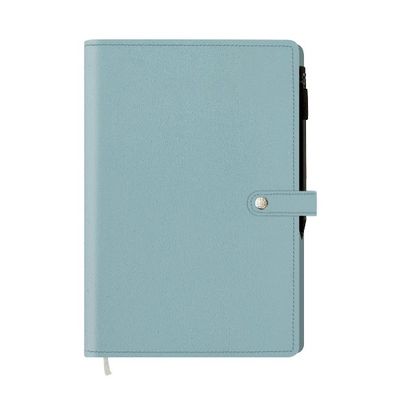 3664447129365-Agenda spiralé Lady Kent - 1 semaine sur 2 pages - 17 x 24,5 cm - bleu gris - Oberthur--0