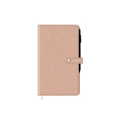 3664447129433-Agenda de poche spiralé Lady Kent - 1 semaine sur 2 pages - 9,5 x 17,5 cm - nude - Oberthur--0